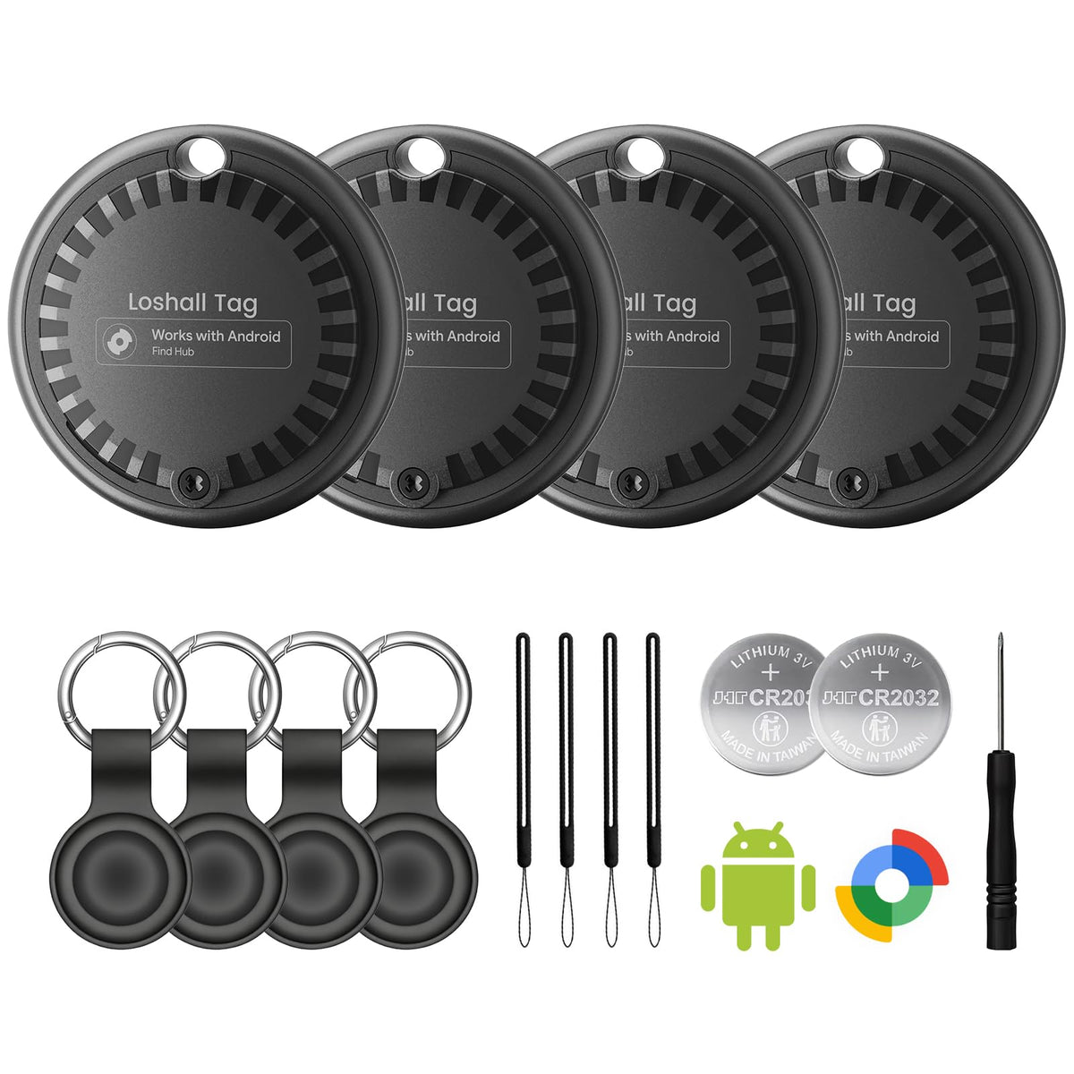 KIUP empaque frontal del pack de 4 mostrando compatibilidad Android y características