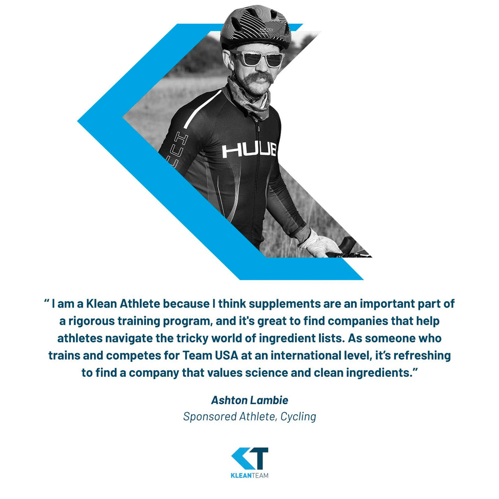 Klean Athlete estilo de vida con atleta corriendo y apoyo al rendimiento