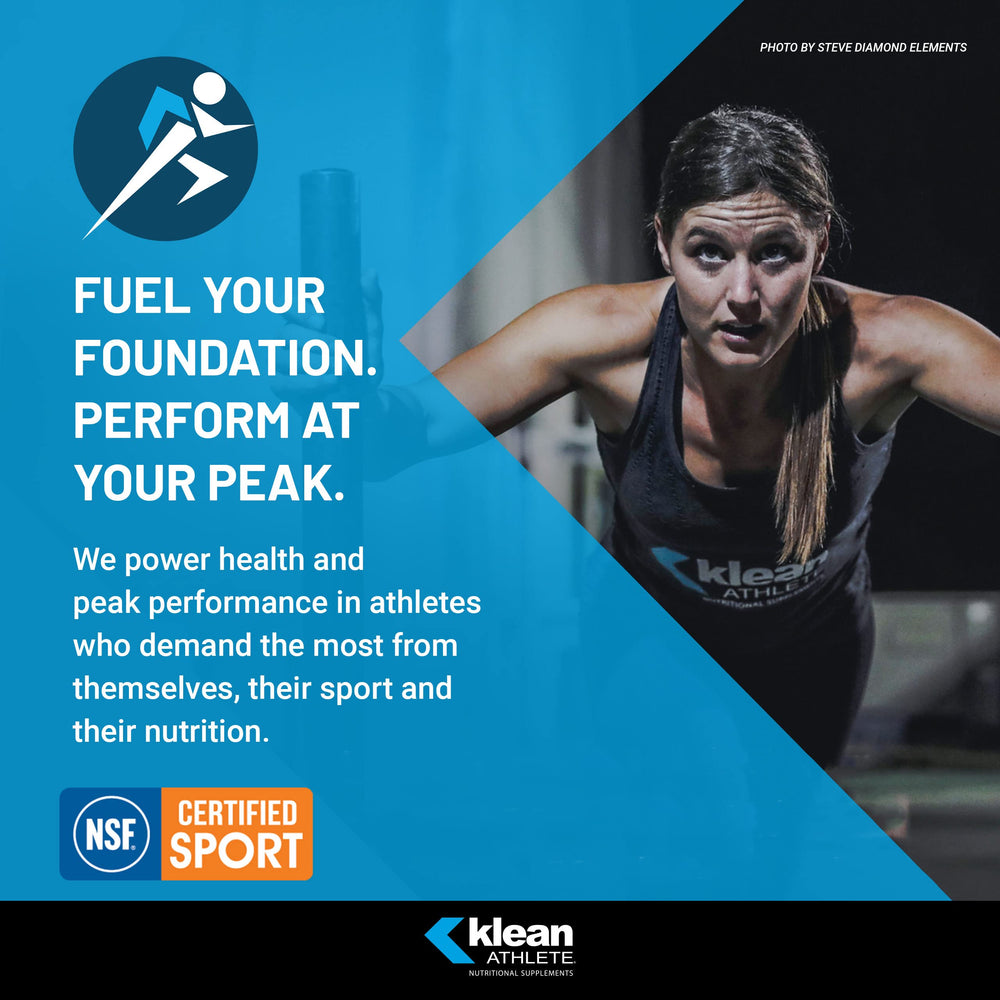 Klean Athlete suplemento en uso durante entrenamiento para mejor recuperación