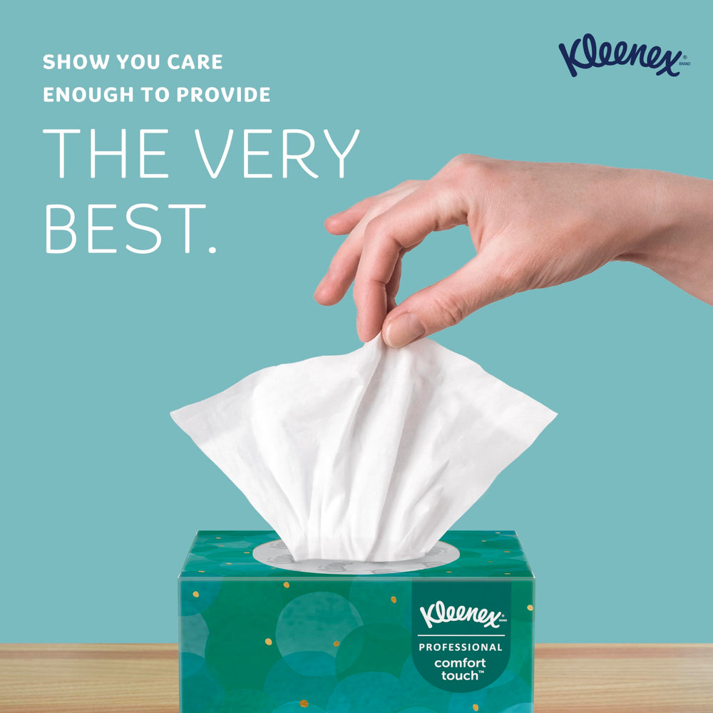 Kleenex comparación de tamaño caja junto a objetos cotidianos