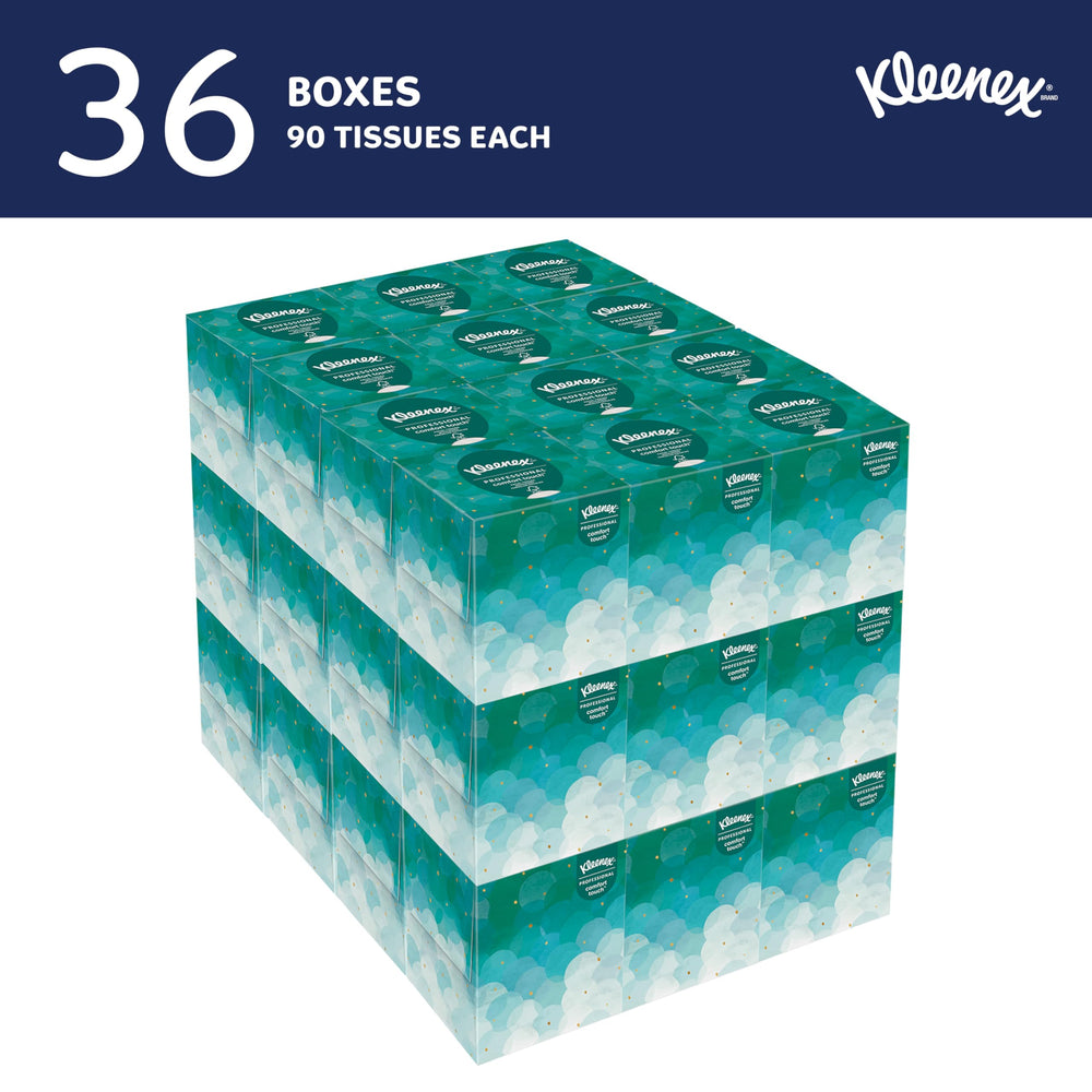 Kleenex detalle de textura 2 capas con tacto suave y absorbente