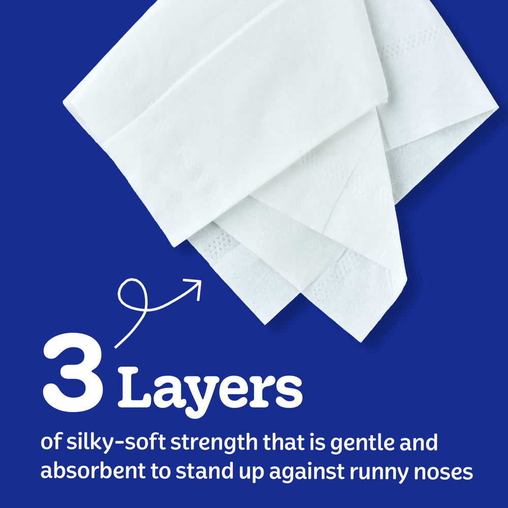 Kleenex etiqueta Clean Shield destacando mejor contención y limpieza