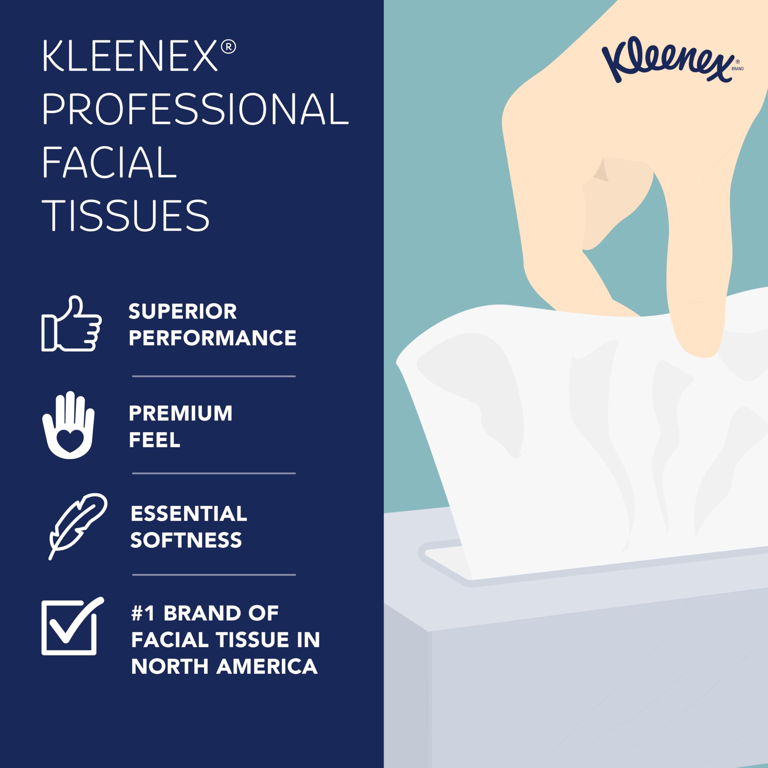 Kleenex etiqueta FSC que indica suministro forestal responsable