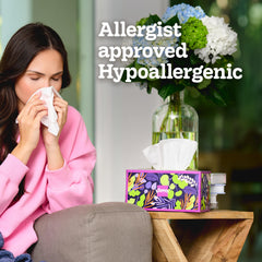 Kleenex etiqueta informativa con ingredientes y certificaciones