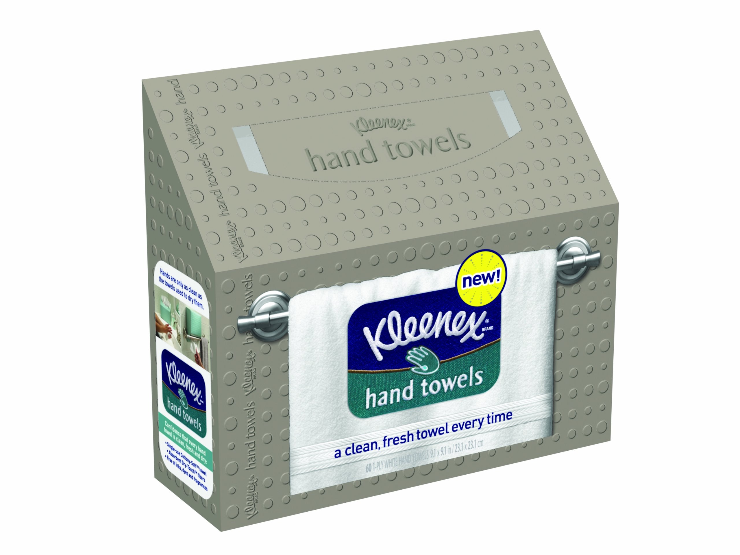 Kleenex paquete de seis mostrando tamaño y opción de reposición práctica