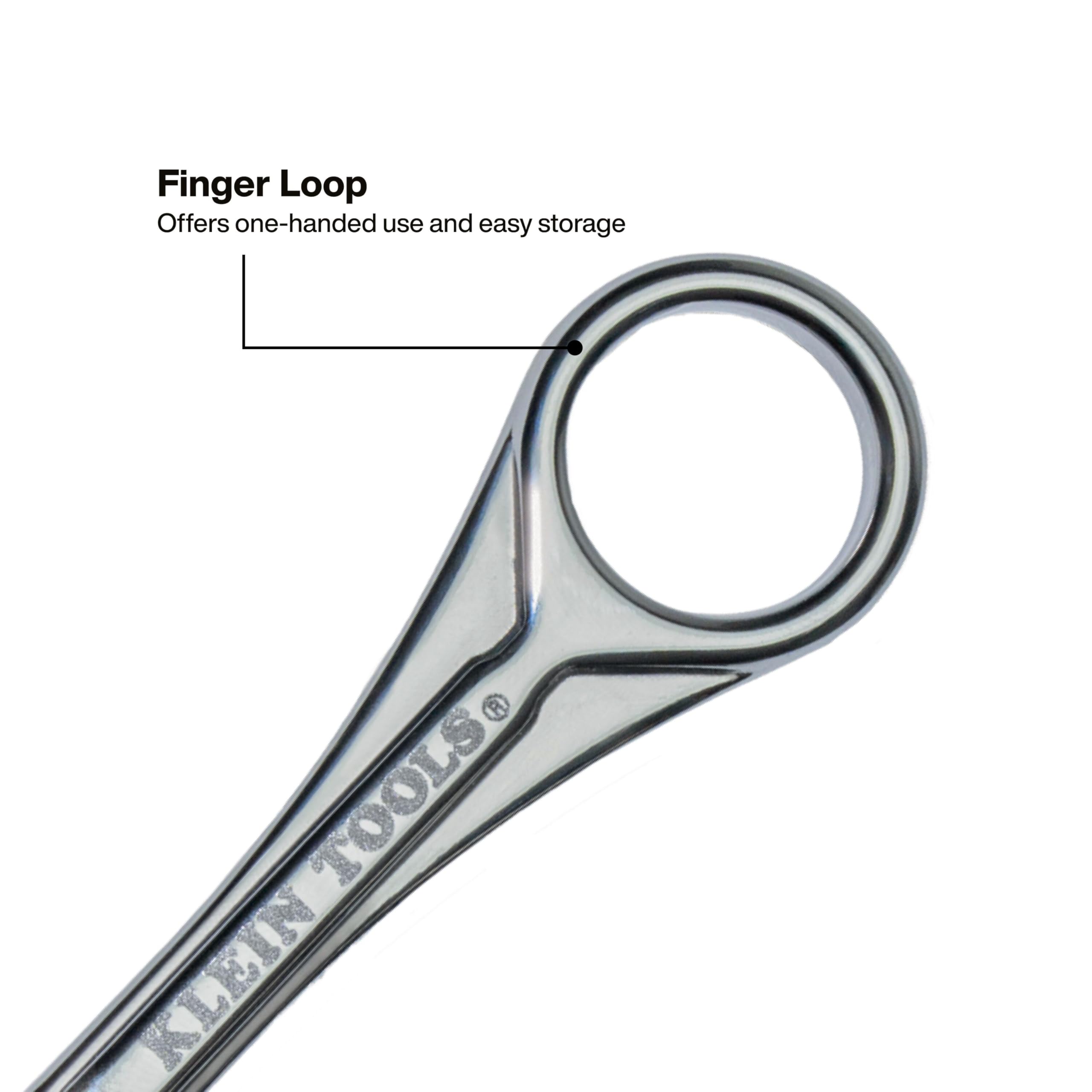 KLEIN TOOLS comparación de tamaño junto a una moneda para referencia de escala