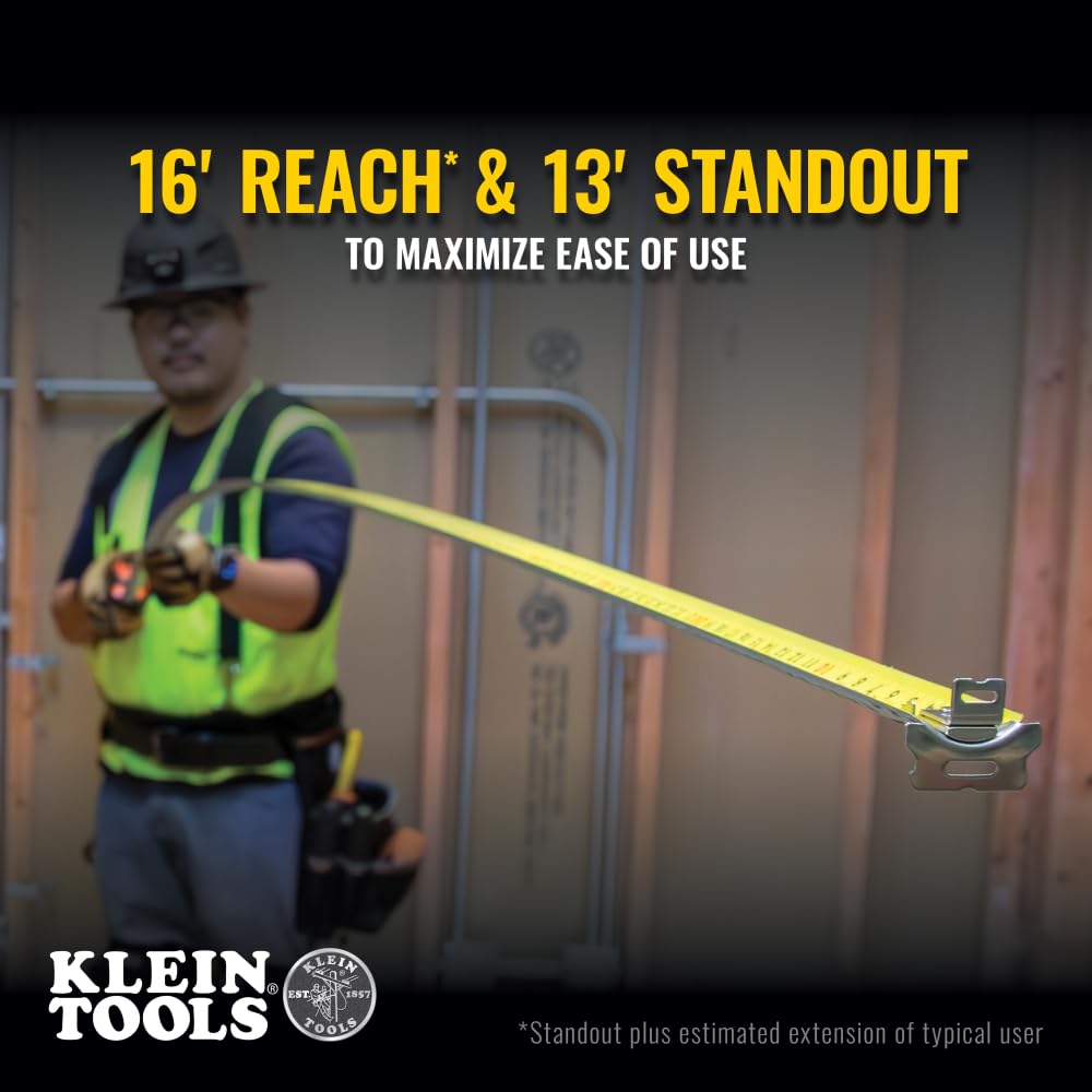 Klein Tools 9225 in use on a stud demonstrating stable anchoring and precise layout
