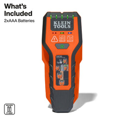 Klein Tools ESF200 LED indicator close-up clearly showing stud edges for accurate marking