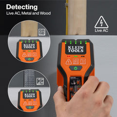 Klein Tools ESF200 side profile highlighting comfort grip and guarded backing that protects walls