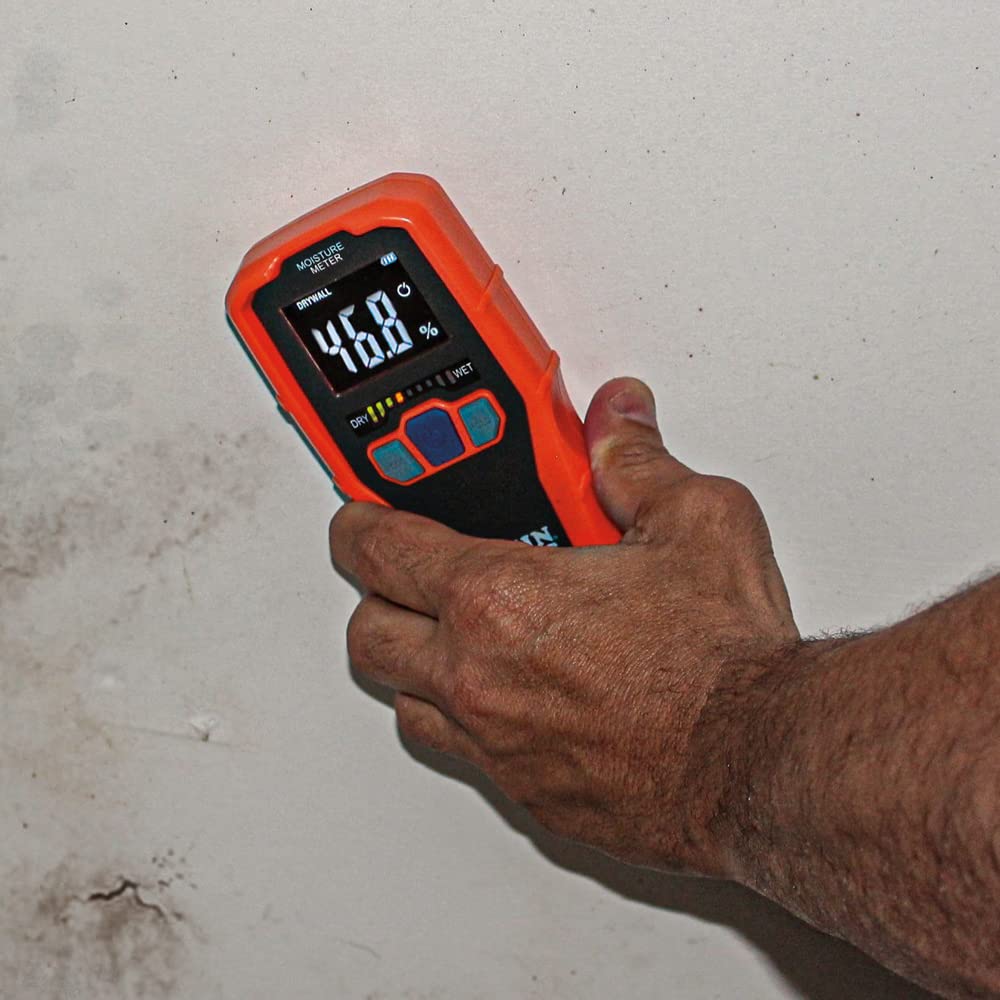 Klein Tools ET140 on a workbench in a jobsite setting for professional inspections