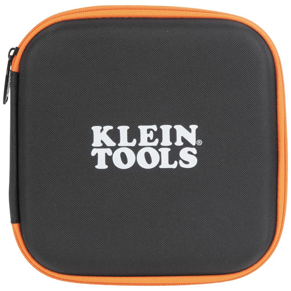 Klein Tools kit held in hand for scale to show compact, jobsite-ready portability