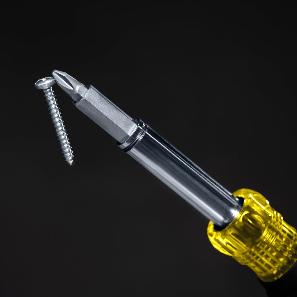 Klein Tools scale in hand highlighting compact 11-in-1 design for easy carry