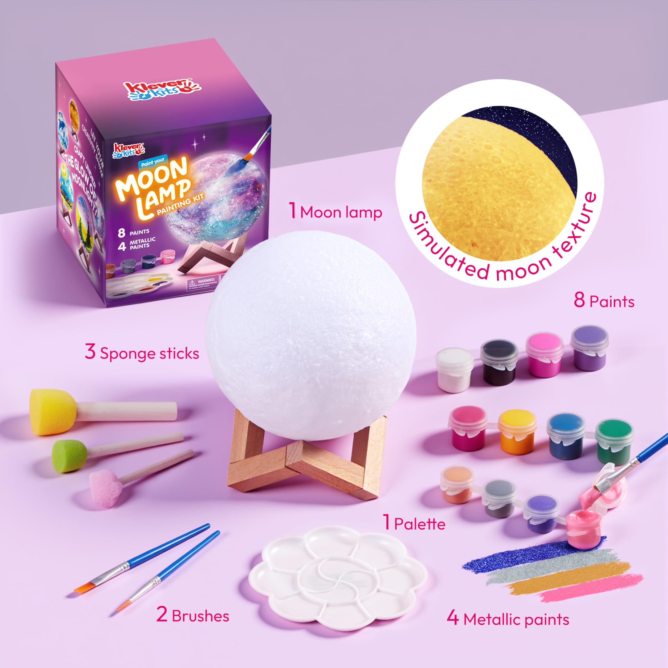 Klever Kits detalle de textura con cráteres realistas para mayor realismo
