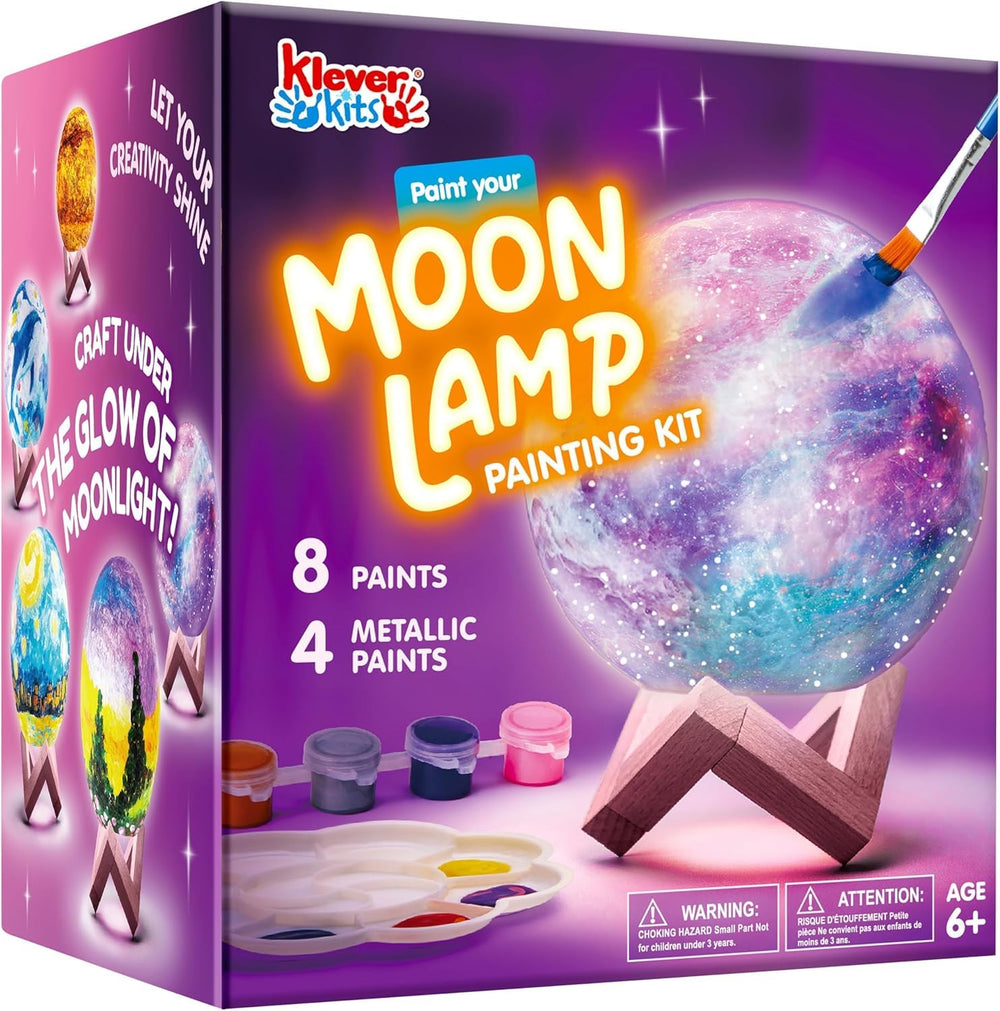 Klever Kits lámpara luna frontal mostrando diseño y acabado luminoso