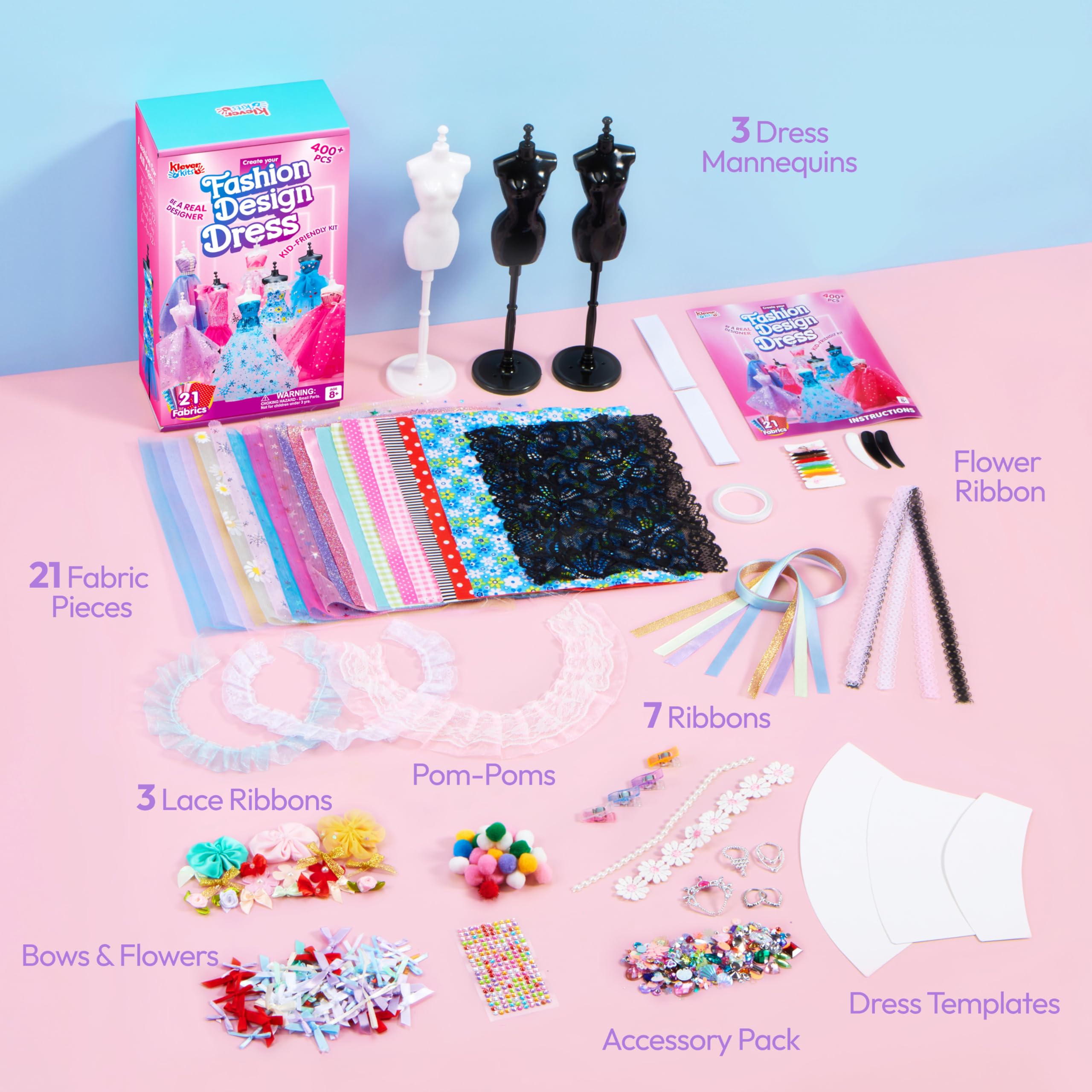 Klever Kits muestrario de telas múltiples colores para combinar