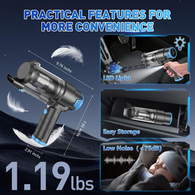 KMM stored in car door pocket showing compact travel-friendly storage benefit