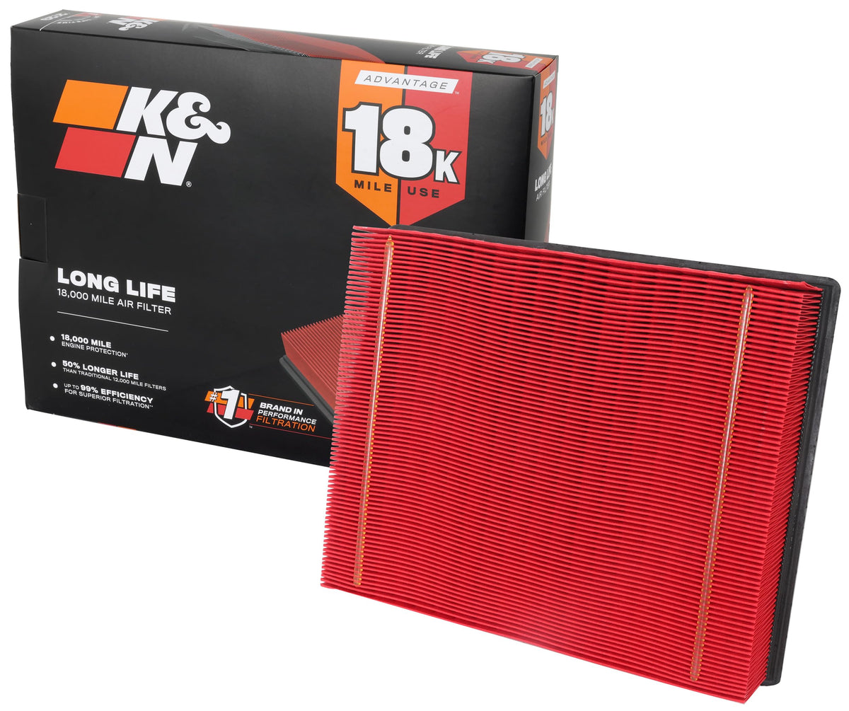 K&N filtro KNA-2129 frontal mostrando forma y ajuste para fácil instalación