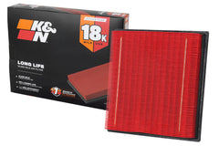 K&N filtro KNA-2385 frontal mostrando diseño y facilidad de montaje
