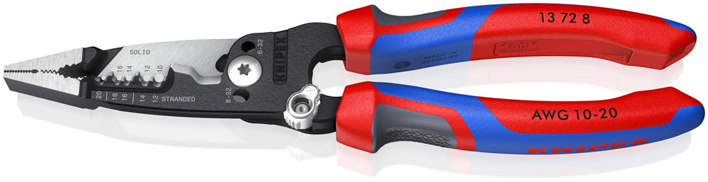 KNIPEX front profile showing compact forged body and ergonomic handles for durability