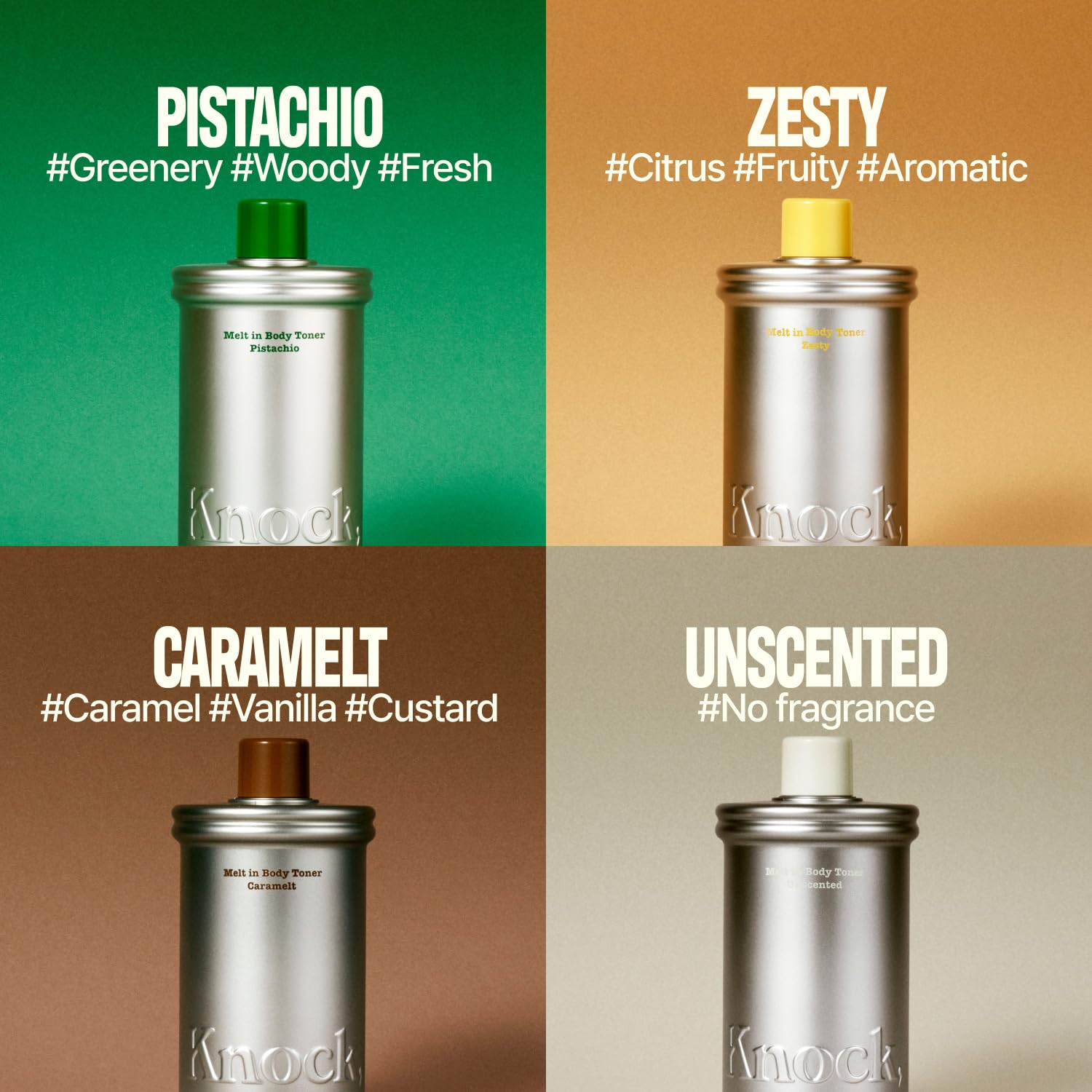 Knock Caramelt ambientación lifestyle con piel luminosa y look natural