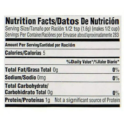 Knox package beside measuring scale showing quantity and pantry storage