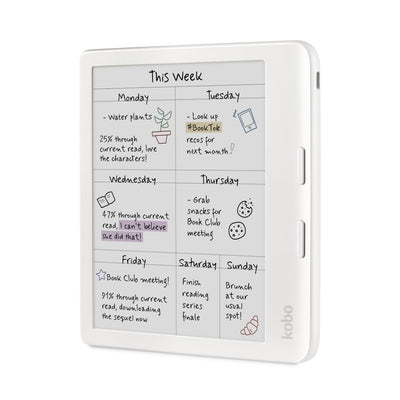 Kobo Libra Colour close-up of color E Ink screen displaying vivid comics and clarity