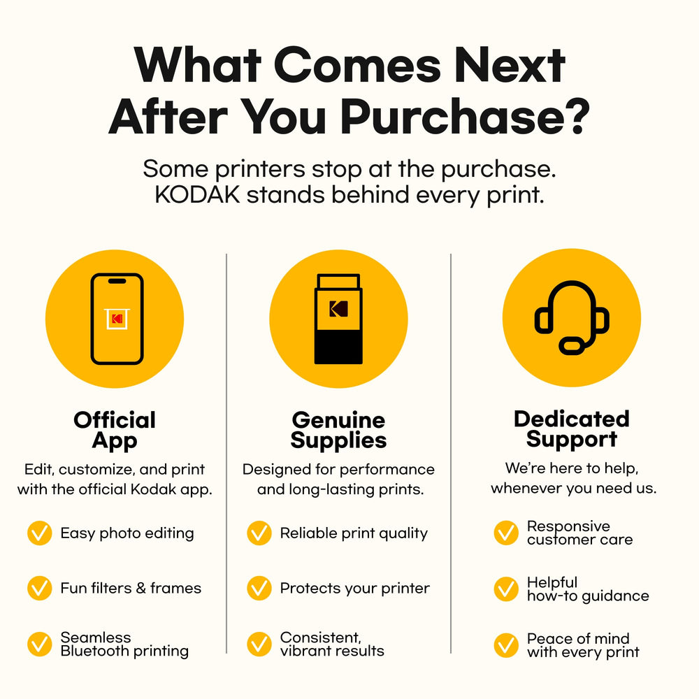 KODAK Dock Plus printing at a family table showing easy home use and quick memories benefit
