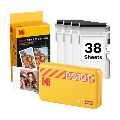 KODAK Mini 2 Retro front view showing compact yellow design and instant-print benefit