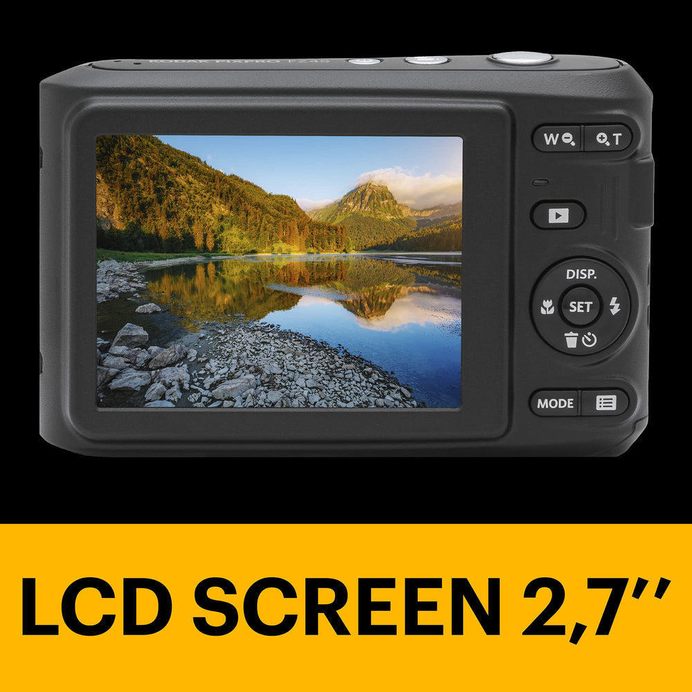 KODAK PIXPRO FZ45 open battery and SD slot demonstrating AA power and large storage