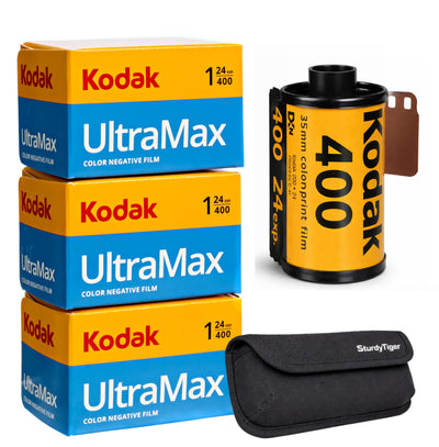Eastman Kodak Company Ultramax 400 front packaging showing product benefits