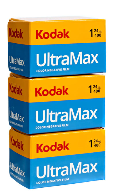 Eastman Kodak Company Ultramax 400 loaded in a 35mm camera ready to shoot
