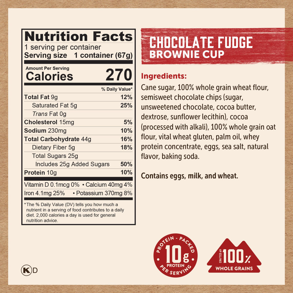 Kodiak Cakes pack de 12 tazas en empaque, almacenamiento y conveniencia