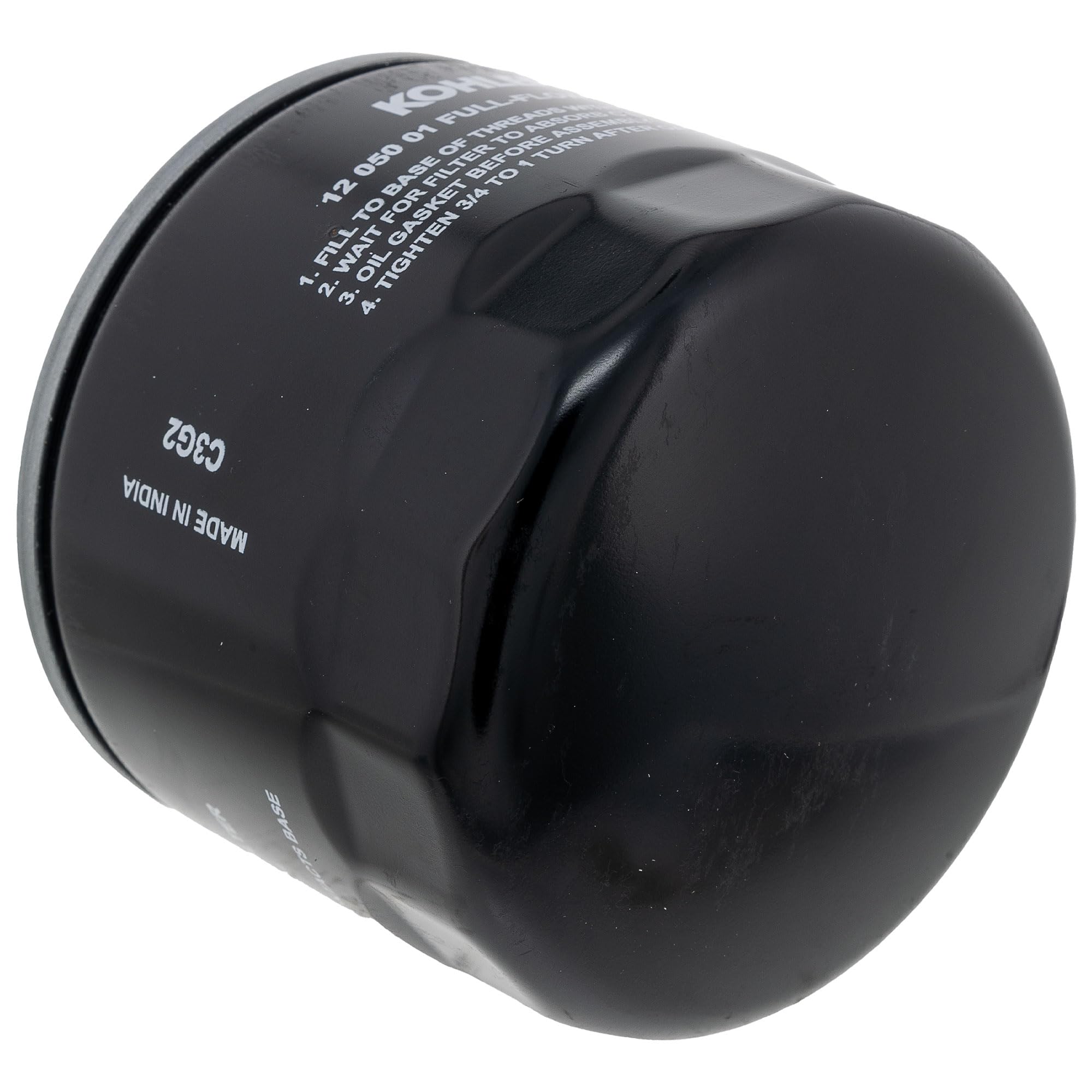 Kohler filtros lado a lado junto a mano para comparar tamaño y compatibilidad