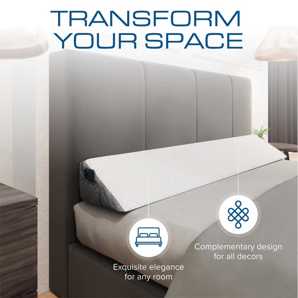 Kölbs wedge installed in king bed creating an even elevated surface