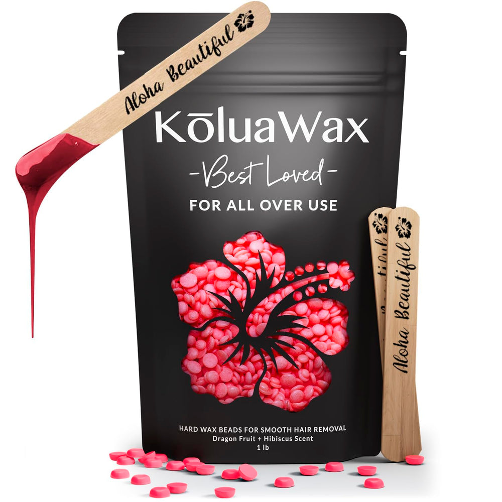 KoluaWax envase frontal Dragon Fruit mostrando cantidad y marca para depilación