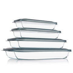 KOMUEE front view of full 8-piece set showcasing size variety and clean design