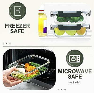 KOMUEE recipientes en cocina con comidas listos para llevar, prácticos para meal prep