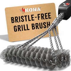 Kona cepillo frontal mostrando diseño y acabado de acero inoxidable para limpieza segura