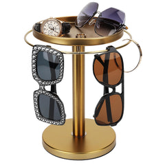 kondyfayo vista frontal del soporte dorado para organizar gafas