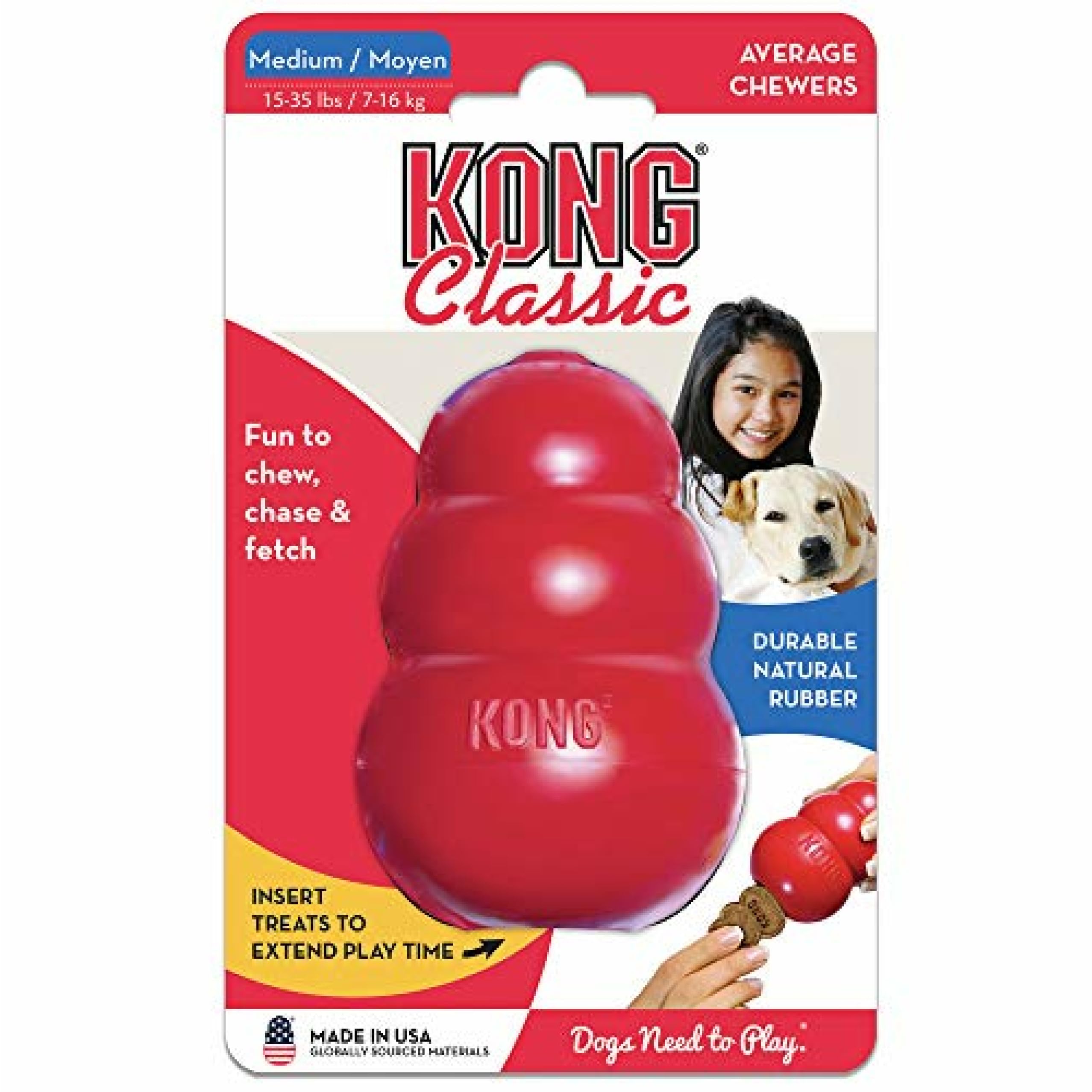 KONG almacenado en caja para rotación y conservación