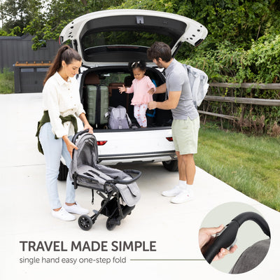KOOLABABY cochecito plegado con asa para fácil transporte