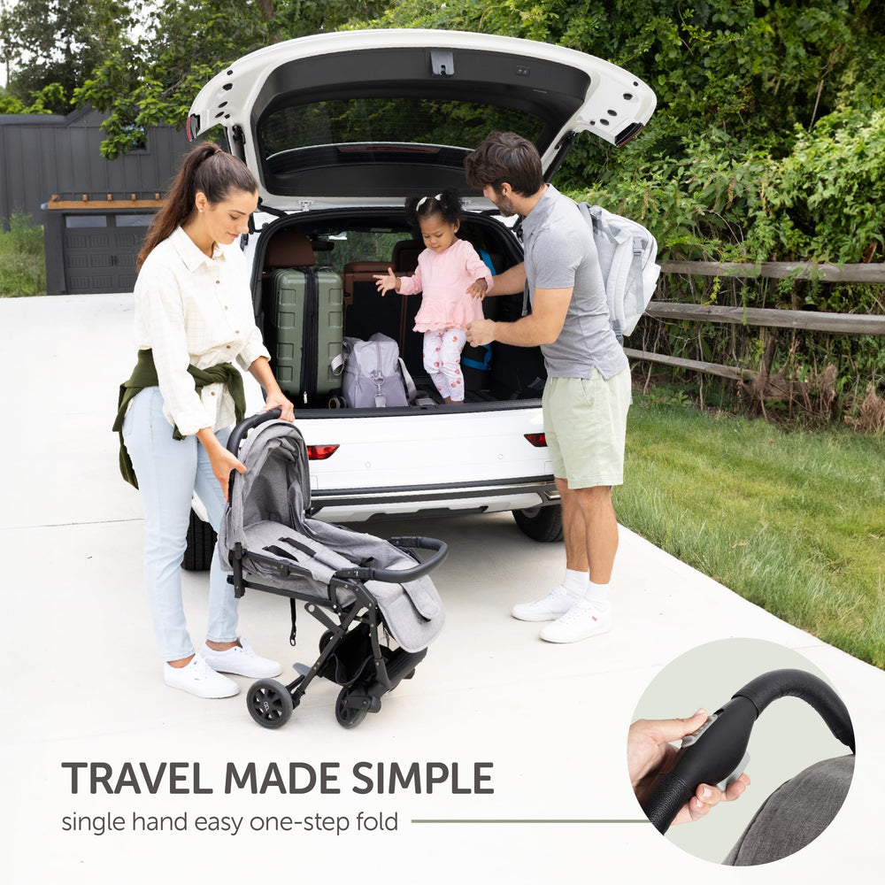 KOOLABABY cochecito plegado con asa para fácil transporte