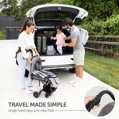 KOOLABABY cochecito plegado con asa para fácil transporte