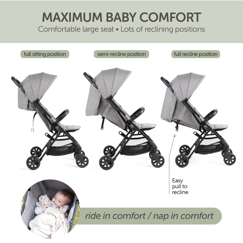 KOOLABABY comparativa de tamaño plegado en maletero de coche