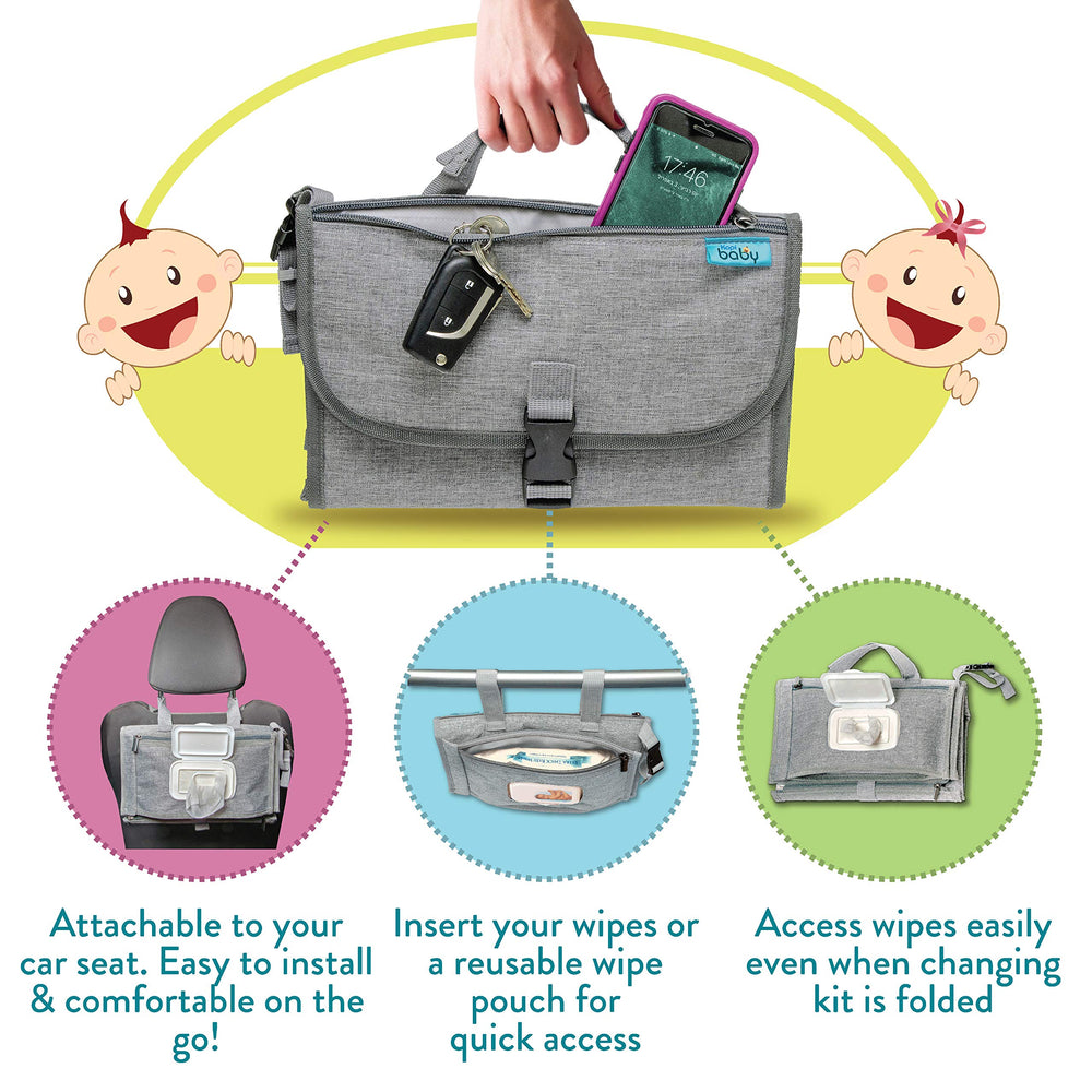 Kopi Baby bolsillo exterior con teléfono y llaves, organización práctica