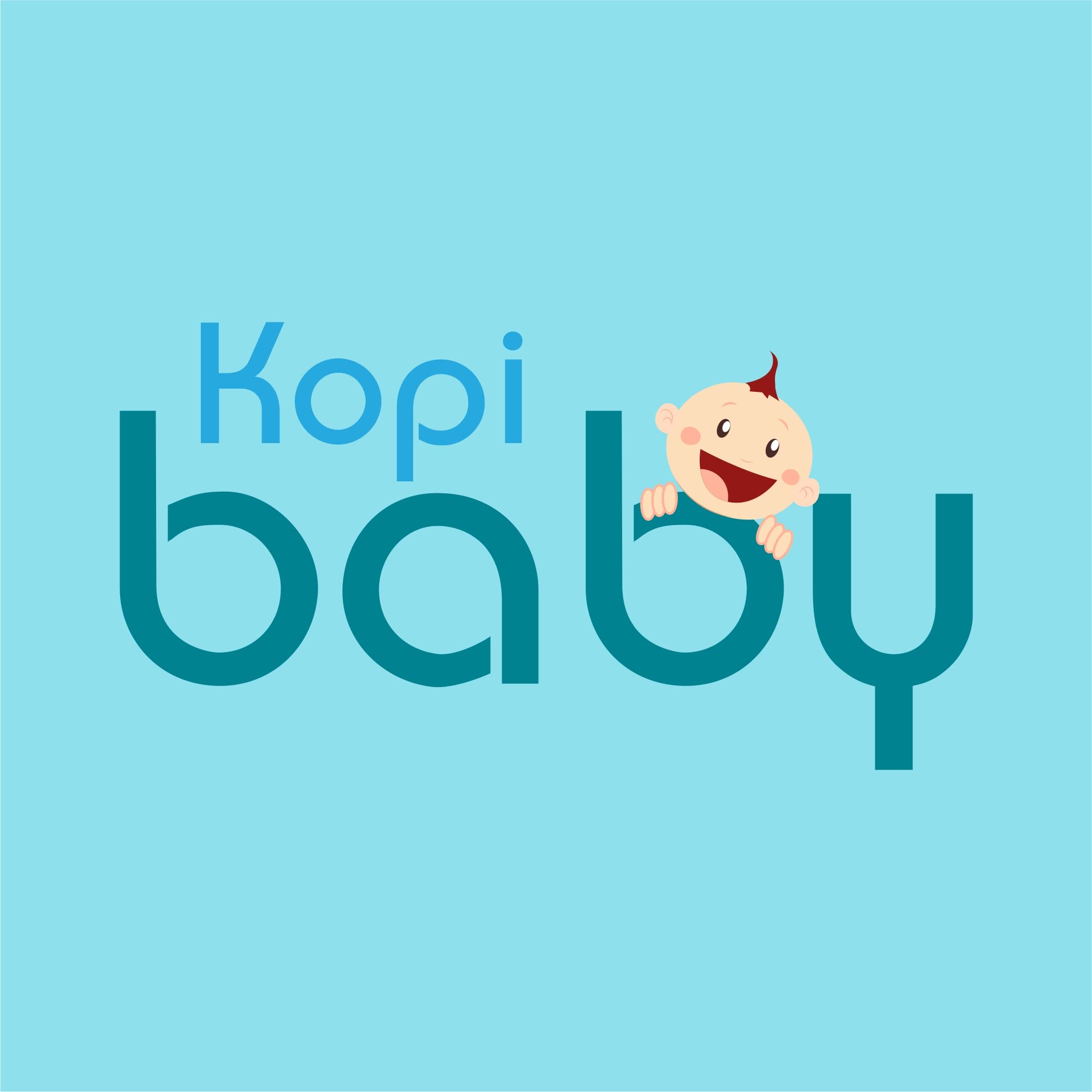 Kopi Baby tamaño comparado con mano y teléfono, escala transportable