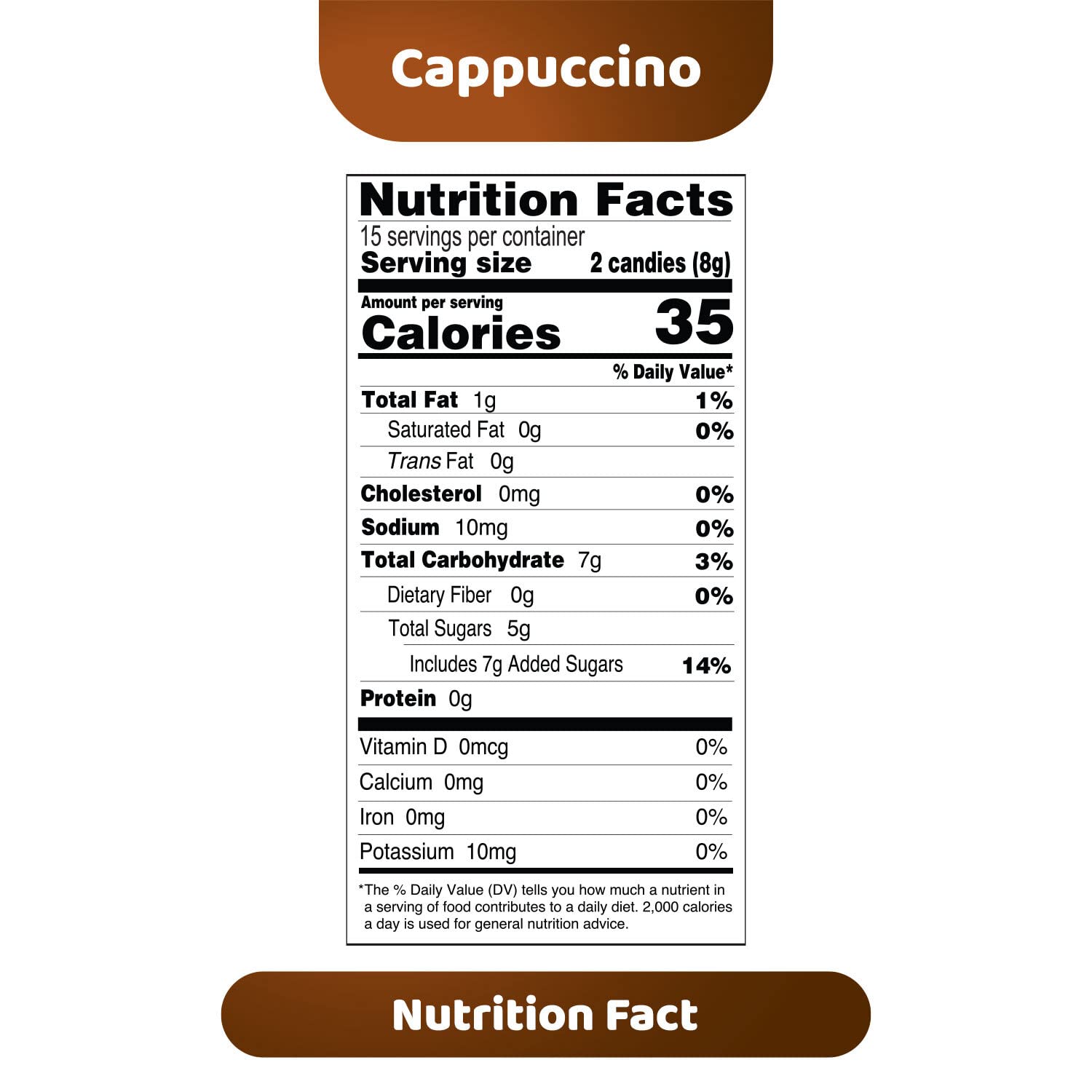 Kopiko caramelo en mano para comparar tamaño y portabilidad