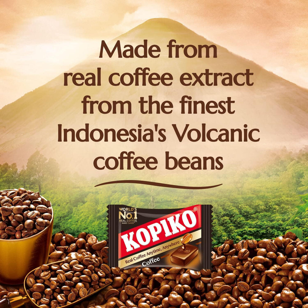 Kopiko caramelo en mano listo para consumir y aportar energía rápida