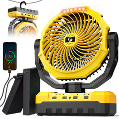 Korbot ventilador frontal mostrando diseño portátil y facilidad de transporte