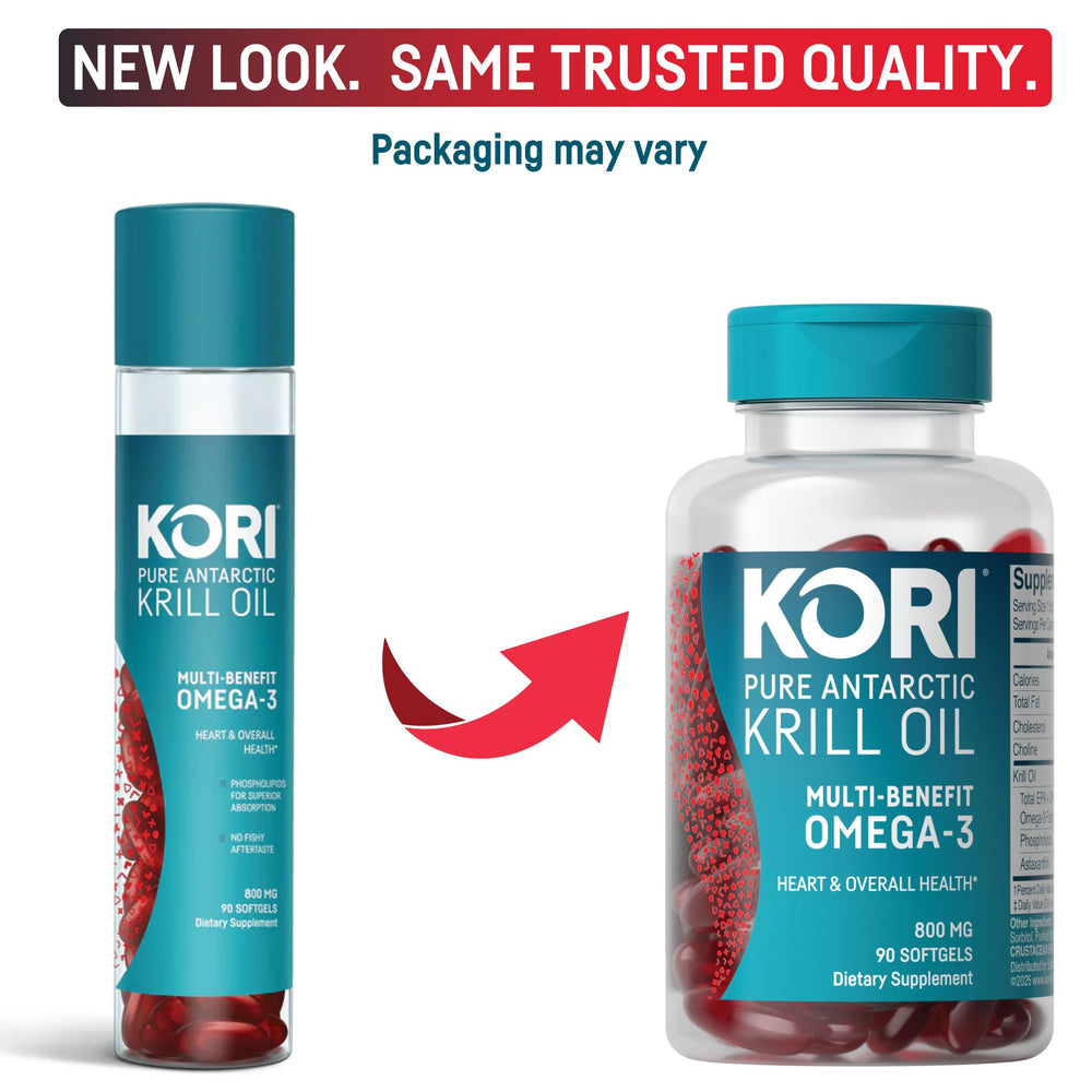 Kori Krill etiqueta nutricional con fosfolípidos y colina destacada